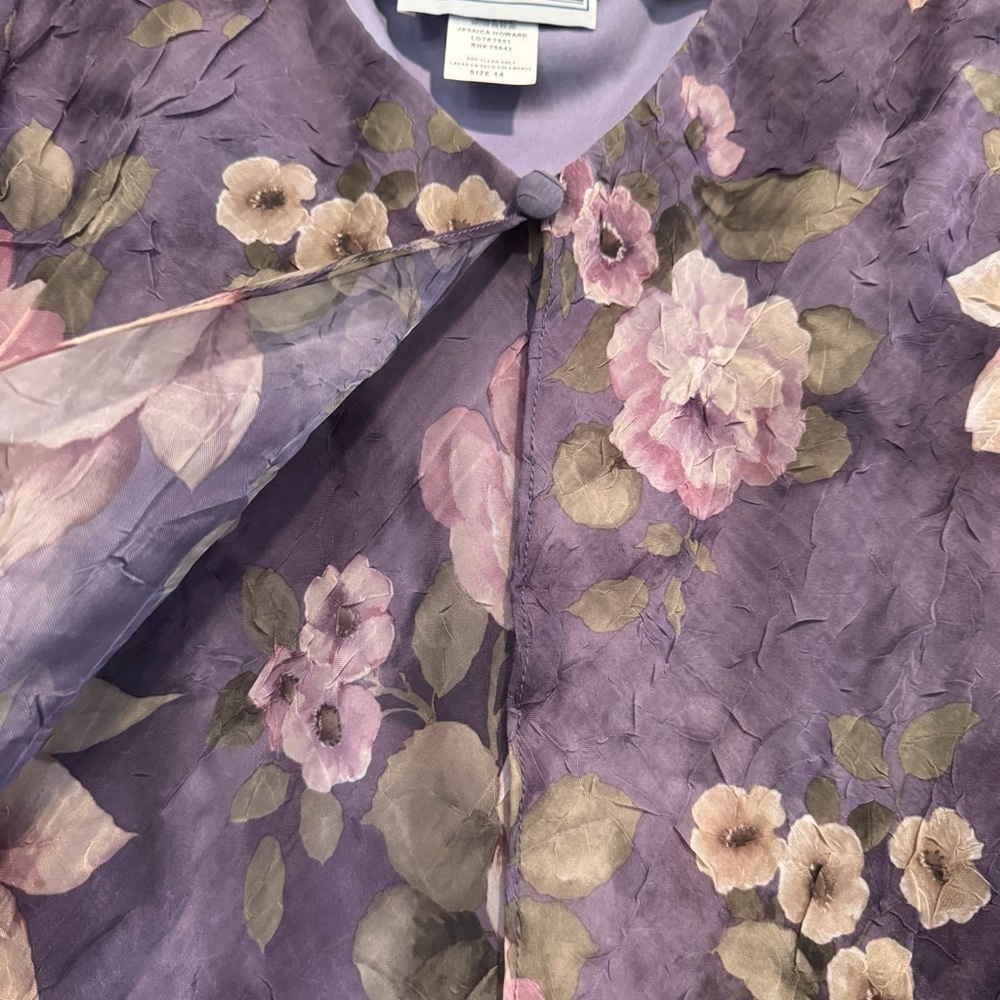Jessica Howard Maxi Floral Sundress V-Neck Short Sleeve Cottage Garden Floral 14 - Picture 5 of 7